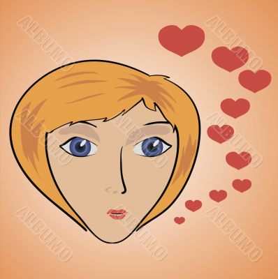 girl and heart girl and heart