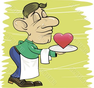 waiter and heart