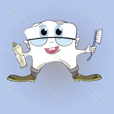 tooth and toothpaste
