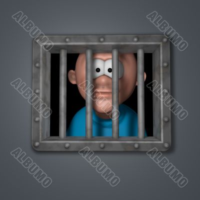 cartoon guy in prison