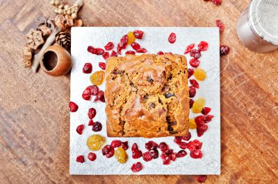 Christmas cake from above