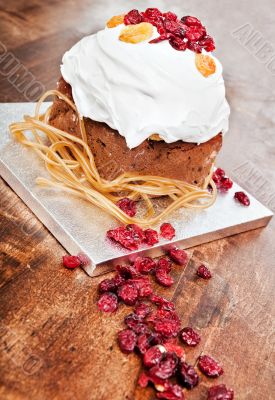 Christmas cake candieds ribbon