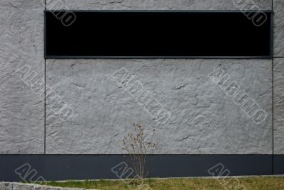 House wall with opening