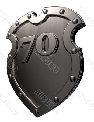 number on metal shield