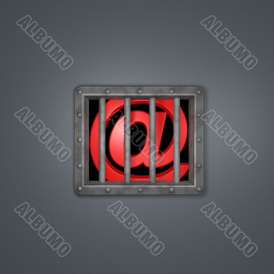 email symbol in jail