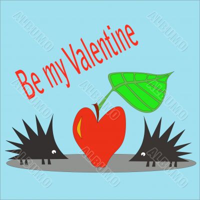 Be my Valentine postcard