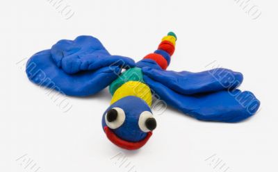 Plasticine dragonfly