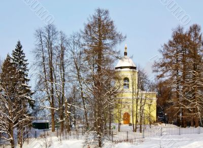 Ancient church among trees