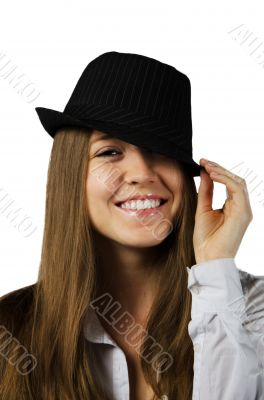 Beautiful girl in a hat