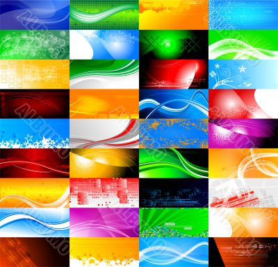 36 abstract banners collection