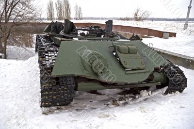 Burned german tank