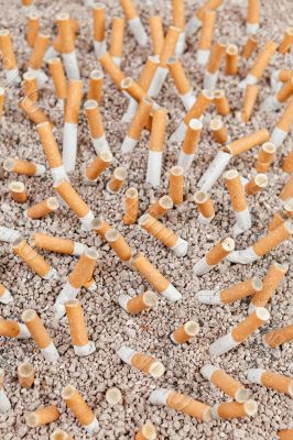Cigarettes chaos from above Cigarettes chaos from above