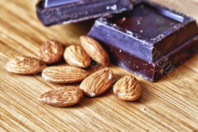 Almonds and chocolate