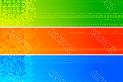 Abstract technical banners