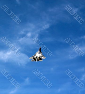 Fighter T-50 in sky