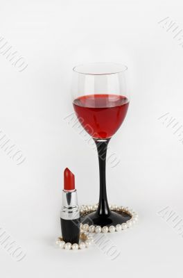 Rose and lipstick Rose and lipstick