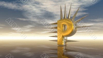prickles letter p prickles letter p