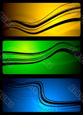 Vibrant abstract banners