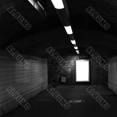 Railway station tunnel