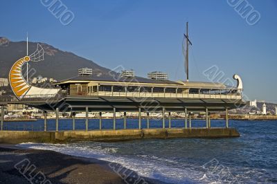 Cafe at Yalta embankment Cafe at Yalta embankment