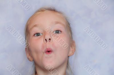 Beautiful girl with blond hair and blue eyes Beautiful girl with blond hair and blue eyes