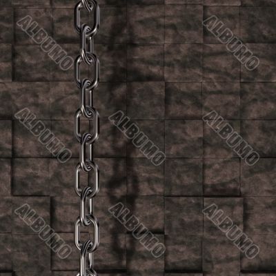 chain on stone background