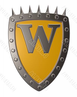 shield with letter w