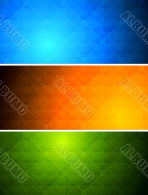 Vibrant abstract banners