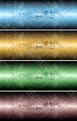 Four technical banners