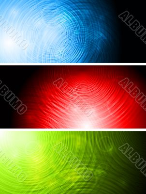 Bright vector banners collection
