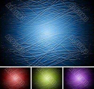 Set of abstract dark backdrops