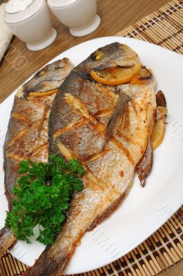 Baked fish with lemon Dorado