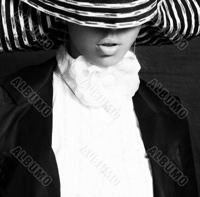A lady in a hat A lady in a hat