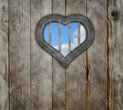 heart prison window