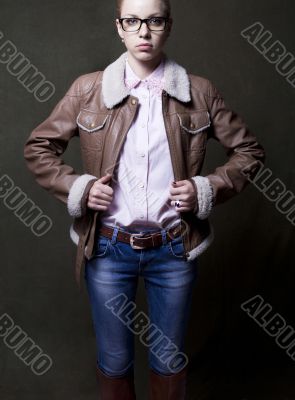  girl in jacket