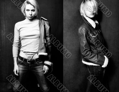 girl in a leather jacket girl in a leather jacket