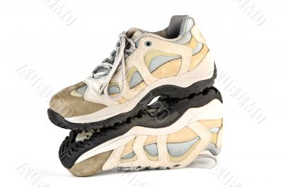 Mirror image of sneakers Mirror image of sneakers