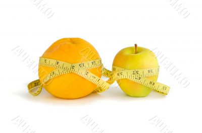 Measurement of orange and apple Measurement of orange and apple