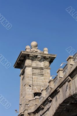 Decorative elements of the  Andrew`s Footbridge