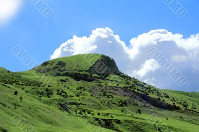 Caucasus green mountains