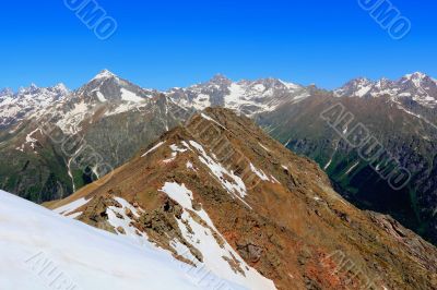 Rockies in Caucasus region in Russia