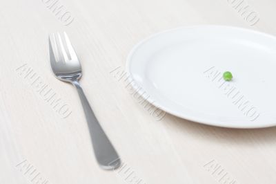 Pea on plate