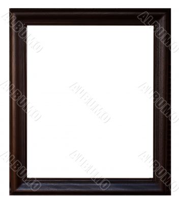 Black wood frame.