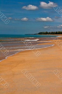 Tropical beach, sand and azure sea