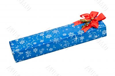length blue gift box