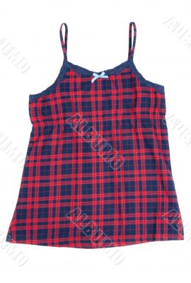 The red plaid pajama shirt