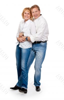 loving couple on the jeans