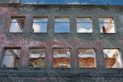 Destroyed building