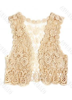 Women`s Vest Beige lace