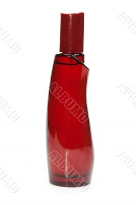 Red perfume bottle